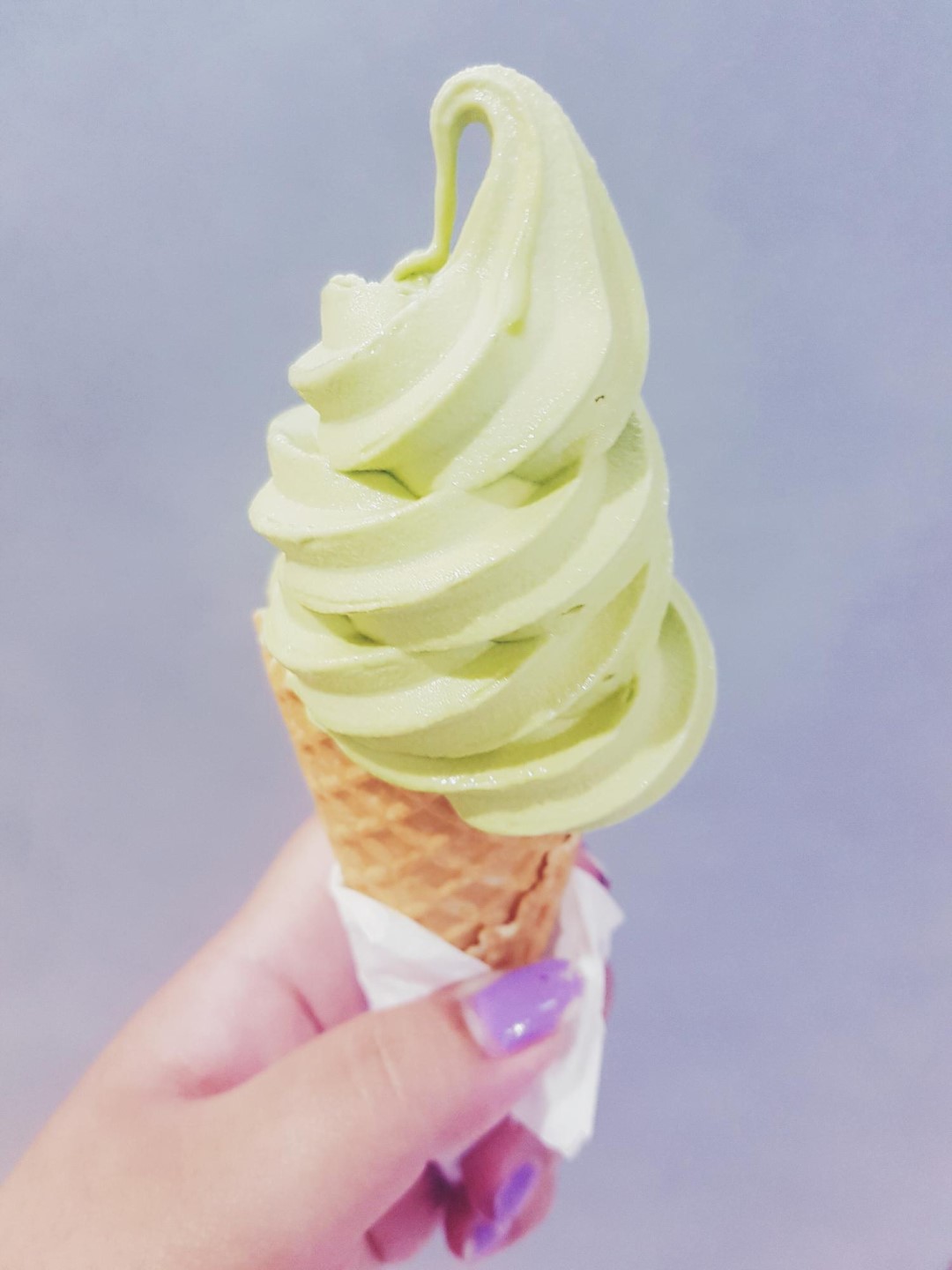 hand holding ice cream cone Malt-Ice-Cream