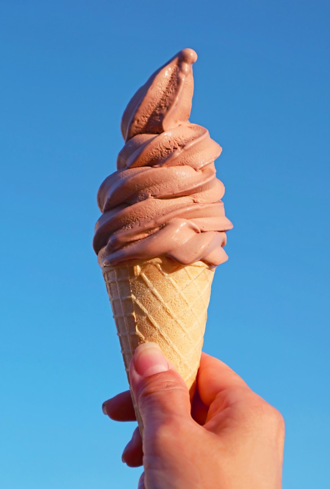 chocolate ice cream and blue sky Malt-Ice-Cream