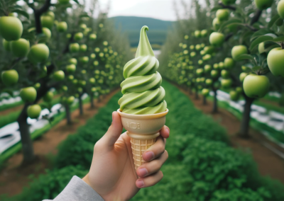 Beauty Apple Yogurt Soft Serve Ice Cream