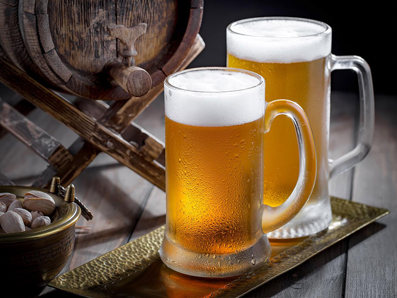 large truck driving on sunset road