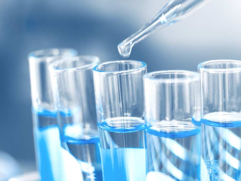 filtration chemicals in blue tube